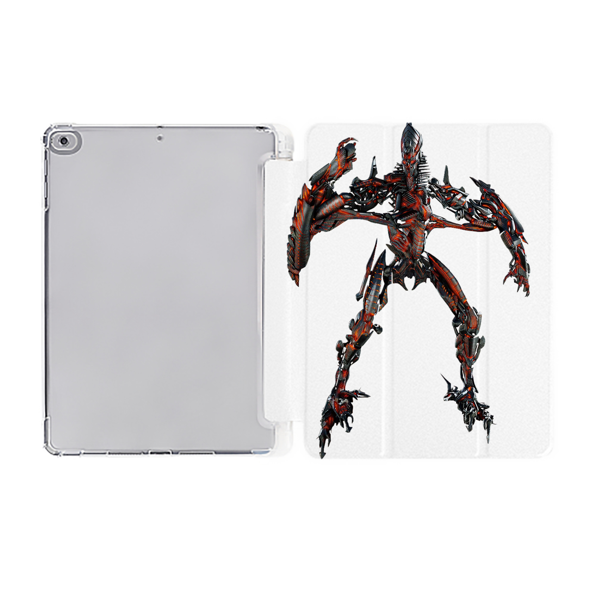 （画像用）  IPad ケース ペン収納付き 三つ折りスタンド PUレザー×シリコン 対応機種9.5/10.5/10.9インチ